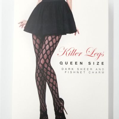 Yelete Killer Legs Fishnet Pantyhose Stocking  Dark Sheer And Fishnet CHM Queen